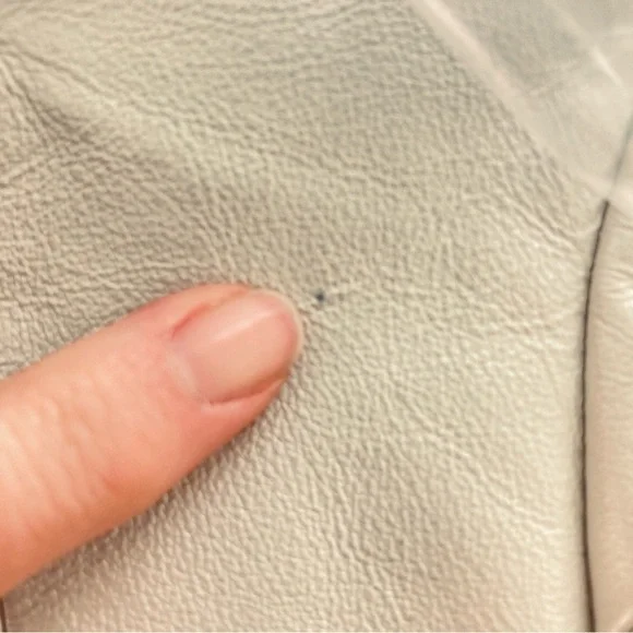 Bradley Bayou Pearlized Ivory Leather Jacket Rhinestone Pockets (Plus Size 1X) - Picture 13 of 14